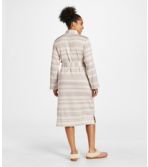 Women's Lightweight Sweater Fleece Wrap Robe, Stripe