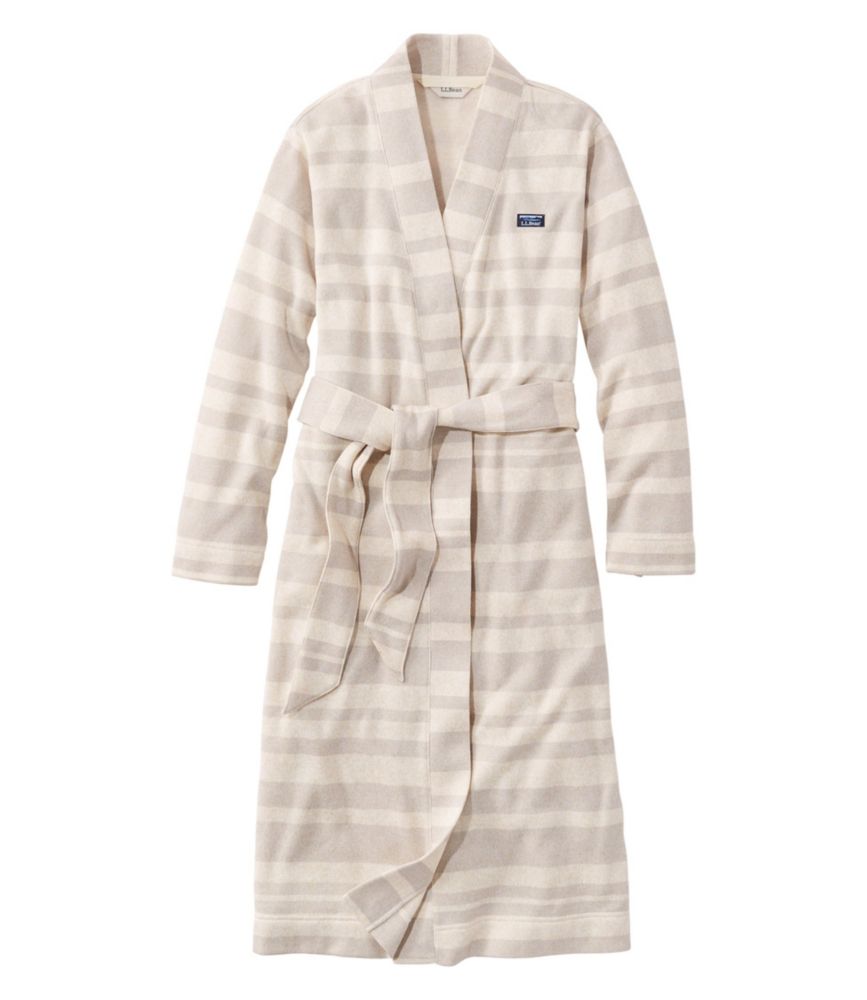 Women's Lightweight Sweater Fleece Wrap Robe, Stripe Sleepwear at L.L.Bean