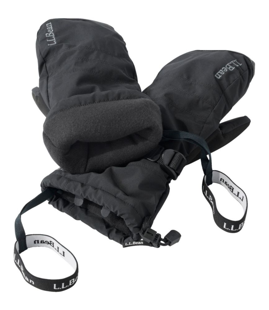 Men's L.L.Bean GORE-TEX PrimaLoft Ski Mittens, Black, small image number 4