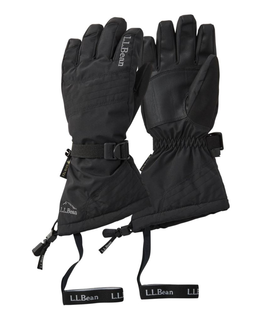 Women's L.L.Bean GORE-TEX PrimaLoft Ski Gloves, Black, small image number 1