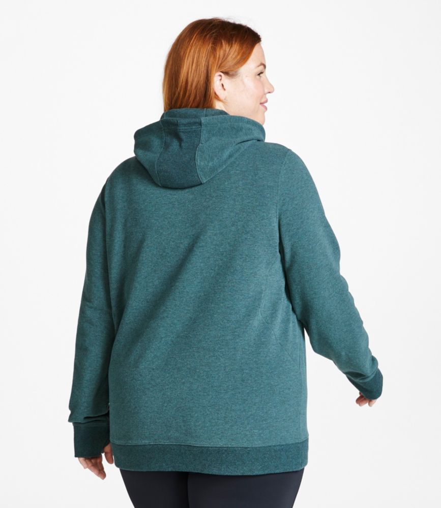 Women's Bean's Cozy Camp Hoodie, Gray Birch Heather Outside, small image number 3