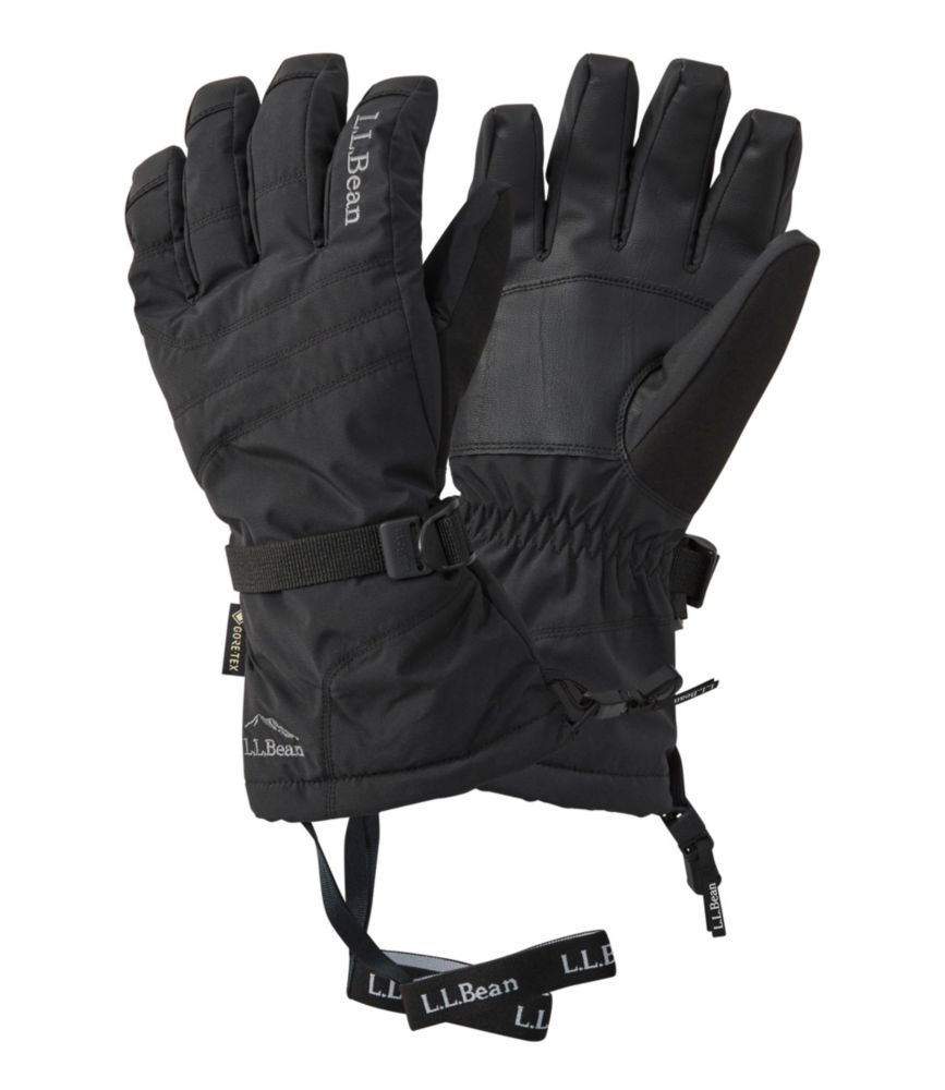 Men's L.L.Bean GORE-TEX PrimaLoft Ski Gloves, Black, small image number 1