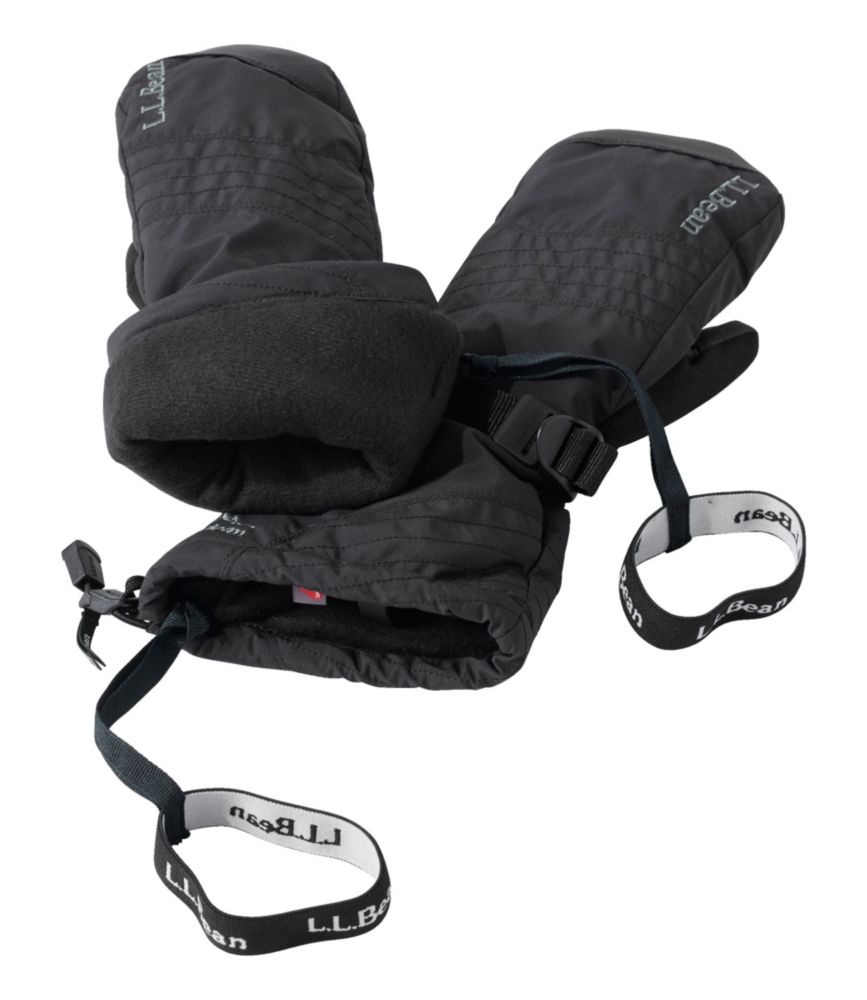 Women's L.L.Bean GORE-TEX PrimaLoft Ski Mittens, Black, small image number 4