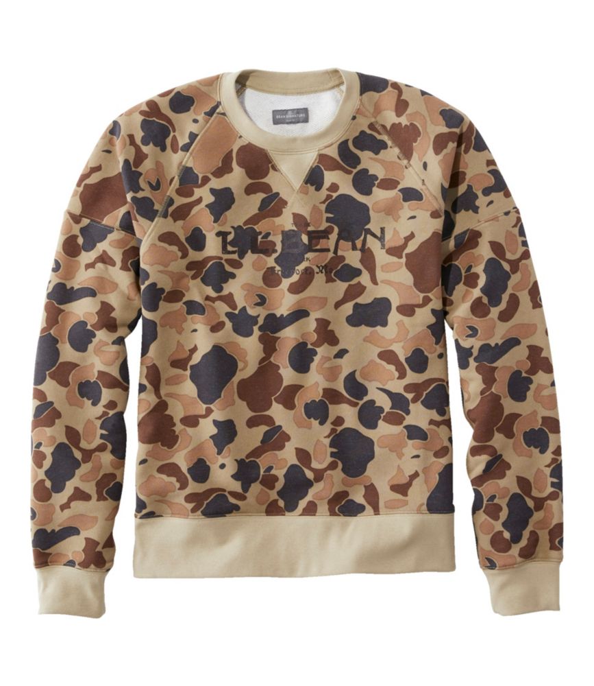 Men's Signature Heritage Sweatshirt, Crewneck, Print, Pale Olive Camo, small image number 1