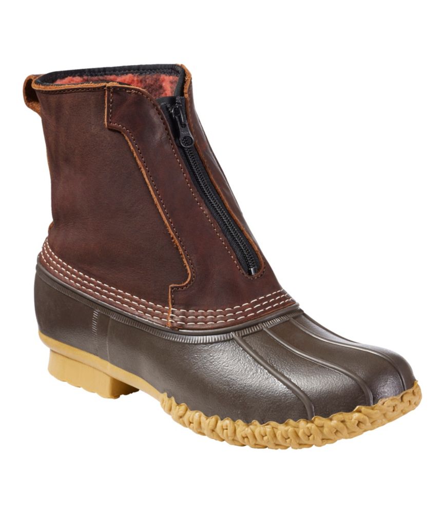 Men's Bean Boots, 8" Fleece-Lined Insulated Front Zip