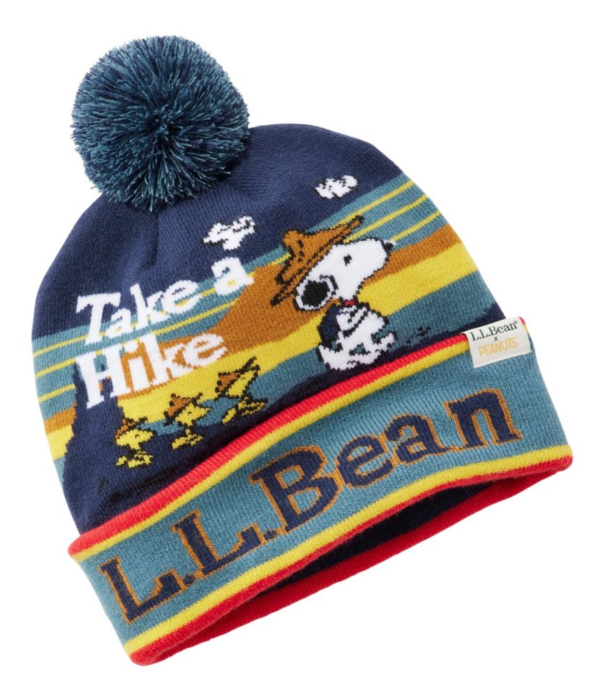 Adults L.L.Bean x Peanuts Katahdin Pom Hat Winter Hats & Beanies at L