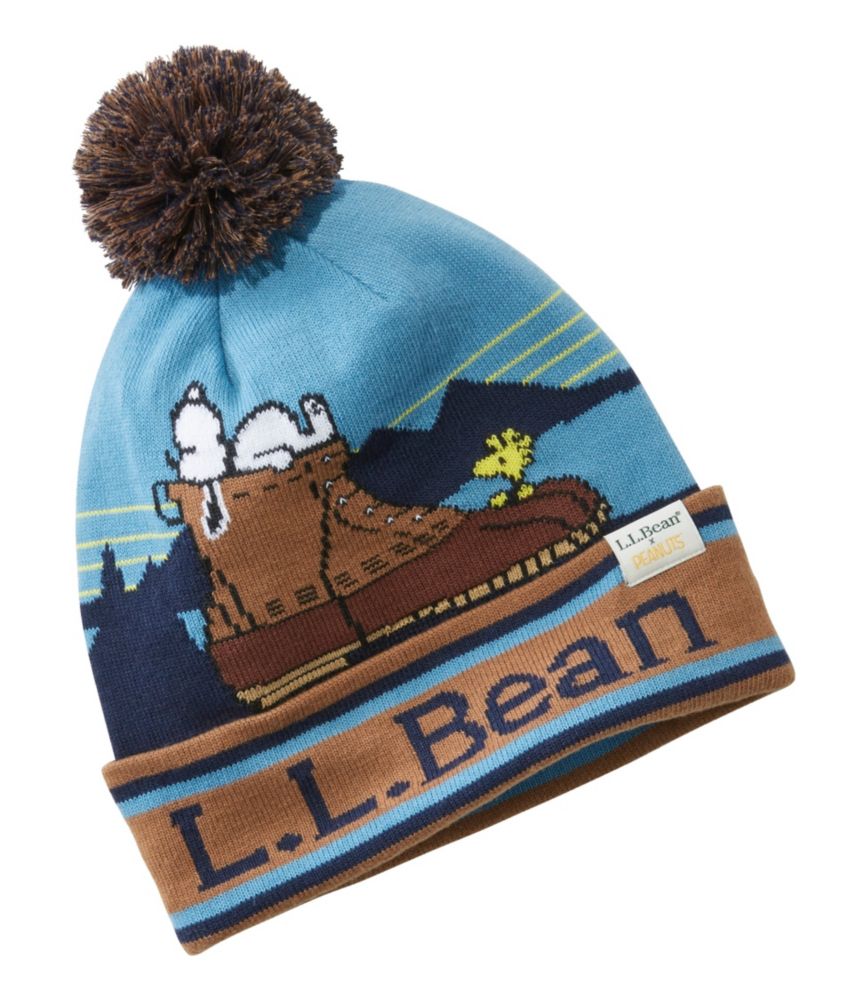 Adults L.L.Bean x Peanuts Katahdin Pom Hat Winter Hats & Beanies at L