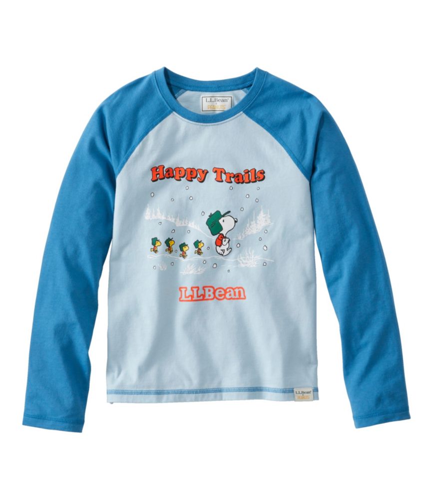 Kids' L.L.Bean x Peanuts Long-Sleeve Baseball Tee