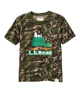 Kids' L.L.Bean x Peanuts Short-Sleeve Tee Print