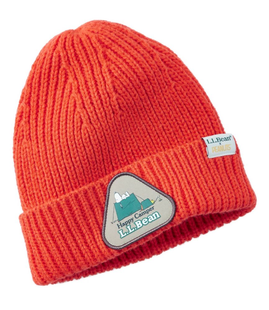 Kids' L.L.Bean x Peanuts Beanie Hat Patch Accessories at L.L.Bean