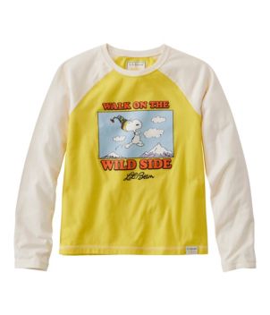 Kids' L.L.Bean x Peanuts Long-Sleeve Baseball Tee