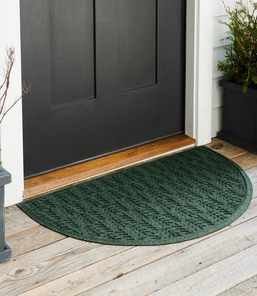 Everyspace Recycled Waterhog Doormat, Half Round, Trees, Navy, small image number 6
