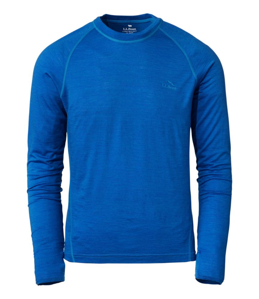 Men's Cresta Ultralight 150 Crew Top, Stripe, Regatta Blue/Glacier Blue, small image number 1