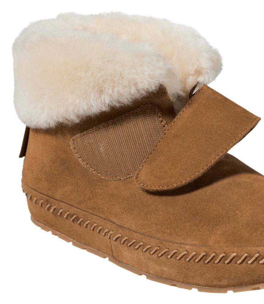 Women's Wicked Good Slippers, Squam Lake Booties, Brown, small image number 7