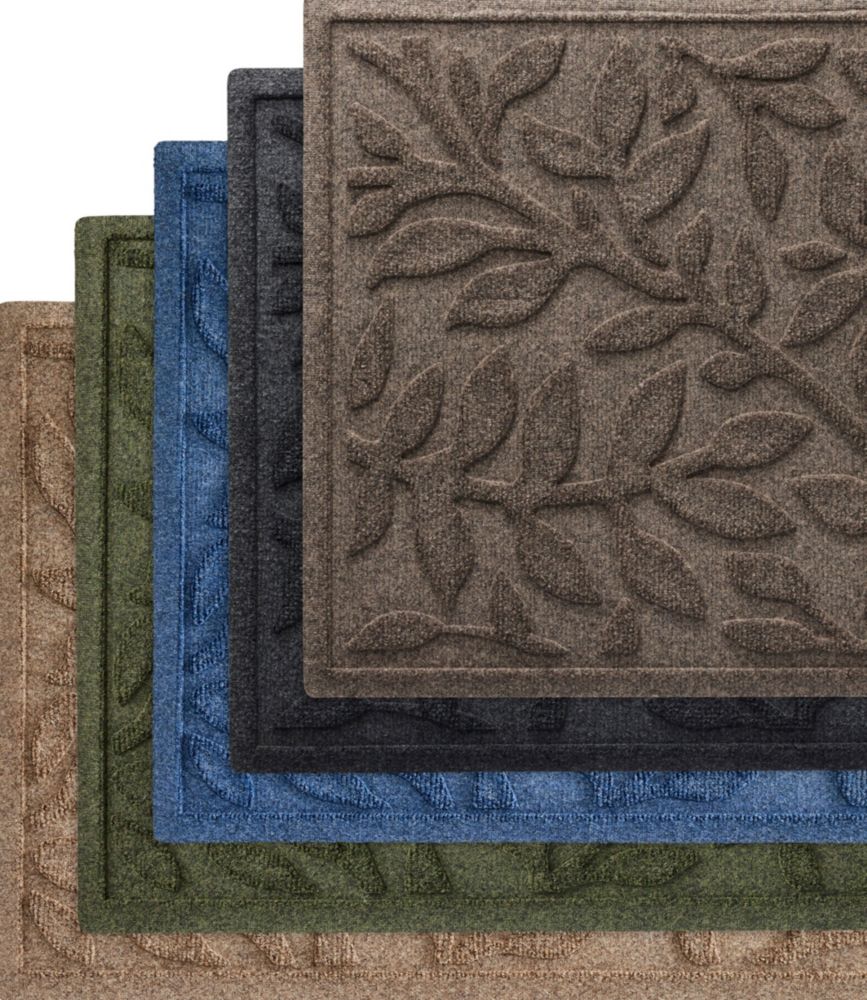 Heavyweight Recycled Waterhog Doormat, Woodland Leaf, Khaki, small image number 4