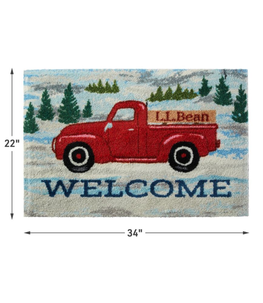 Machine Washable Doormat, Red Truck Indoor at L.L.Bean