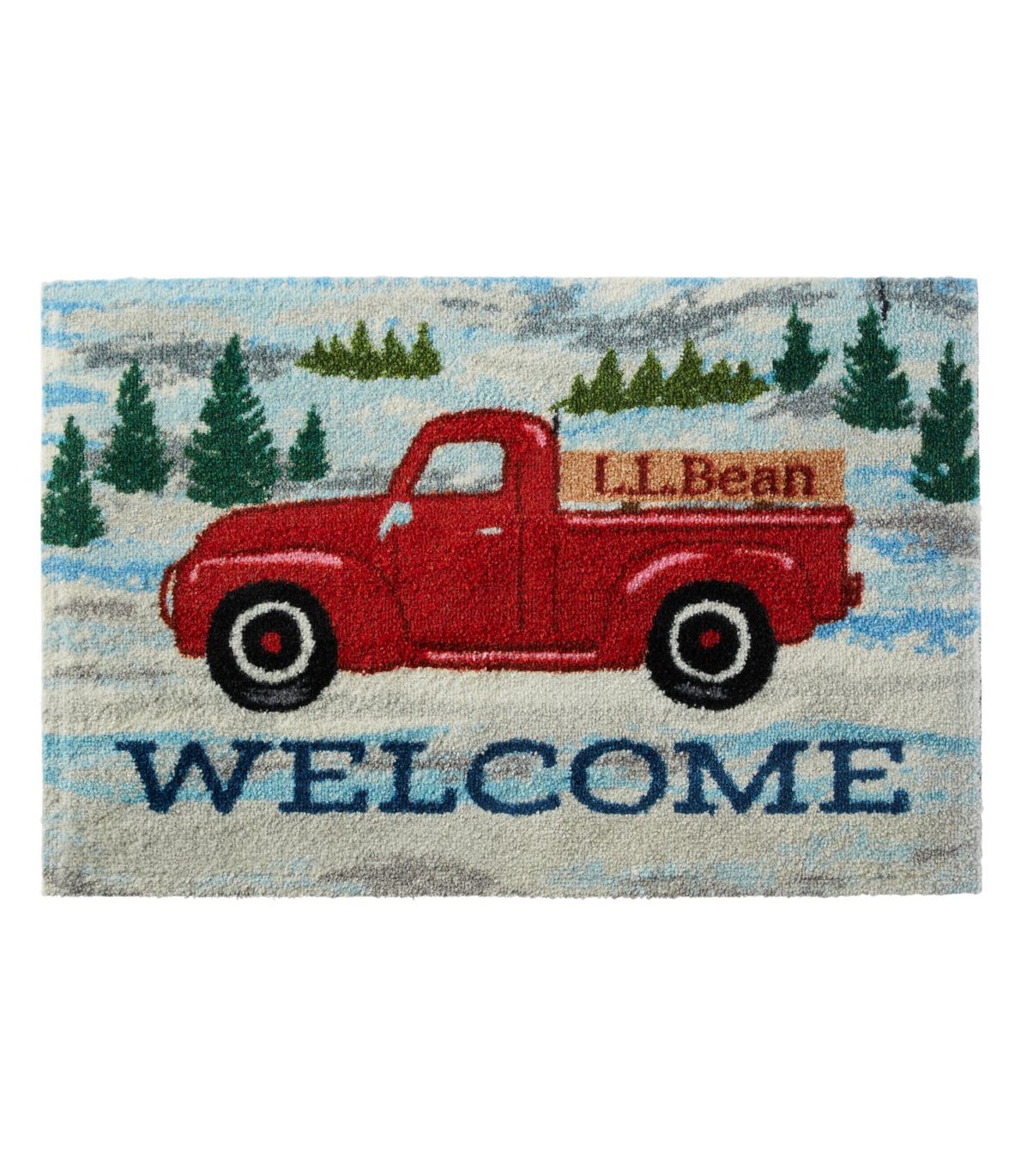 Machine Washable Doormat, Red Truck at L.L. Bean