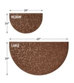 Heavyweight Recycled Waterhog Doormat, Crescent, Woodland Leaf