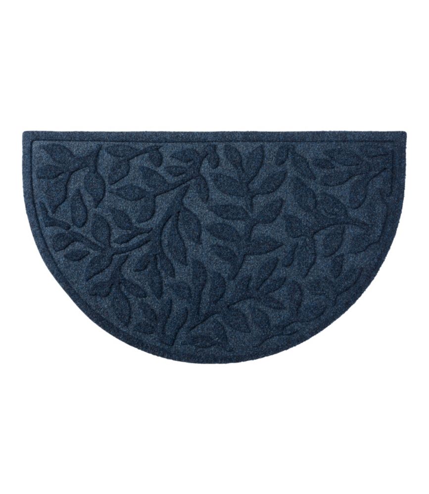 Heavyweight Recycled Waterhog Doormat, Half Round, Woodland Leaf