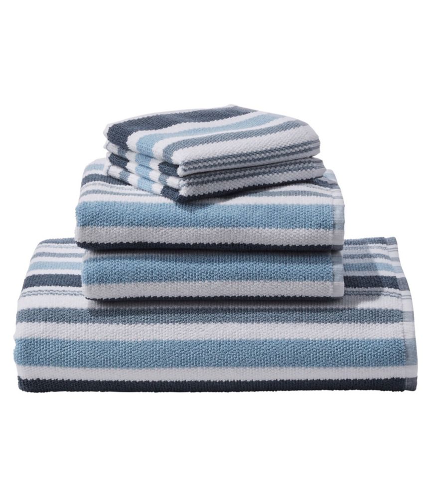 Organic Textured Cotton Towel, Stripe, , small image number 1