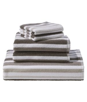 Organic Textured Cotton Towel Face Set of Two Marled