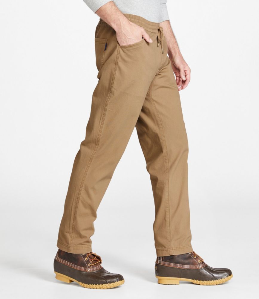 Men's BeanFlex® Canvas Pull-On Pants, Lined, Standard Fit, Walnut, small image number 4