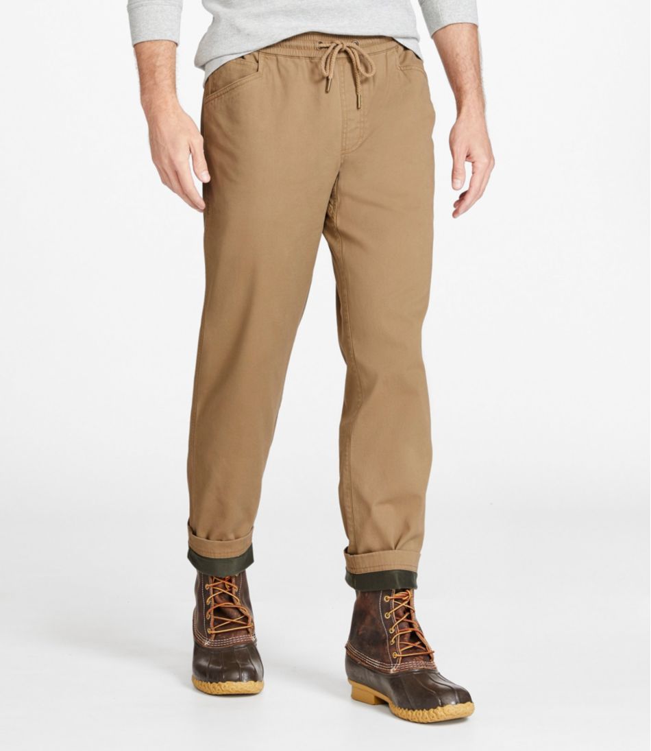 Men's BeanFlex® Canvas Pull-On Pants, Lined, Standard Fit