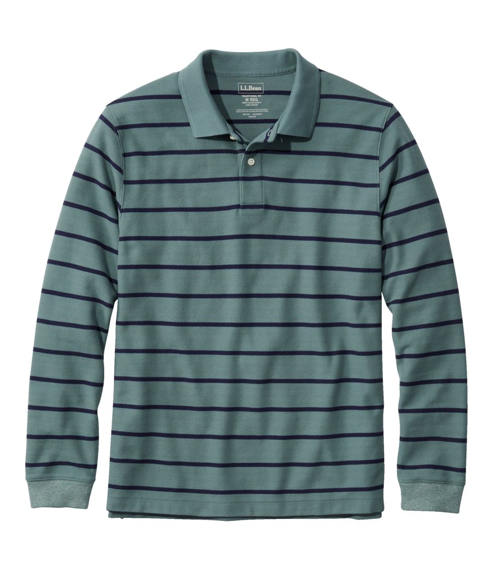 Men's Premium Double L® Polo, Long-Sleeve Without Pocket at L.L. Bean