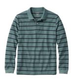 Men's Premium Double L® Polo, Long-Sleeve Without Pocket, Stripe
