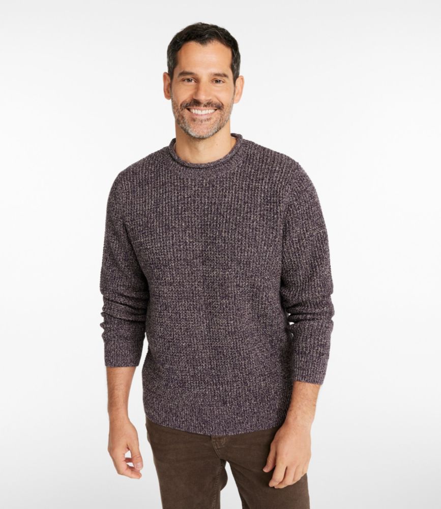 Men's L.L.Bean Organic Cotton Waffle Sweater, Rollneck Crew