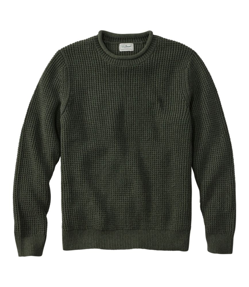 Men's L.L.Bean Organic Cotton Waffle Sweater, Rollneck Crew