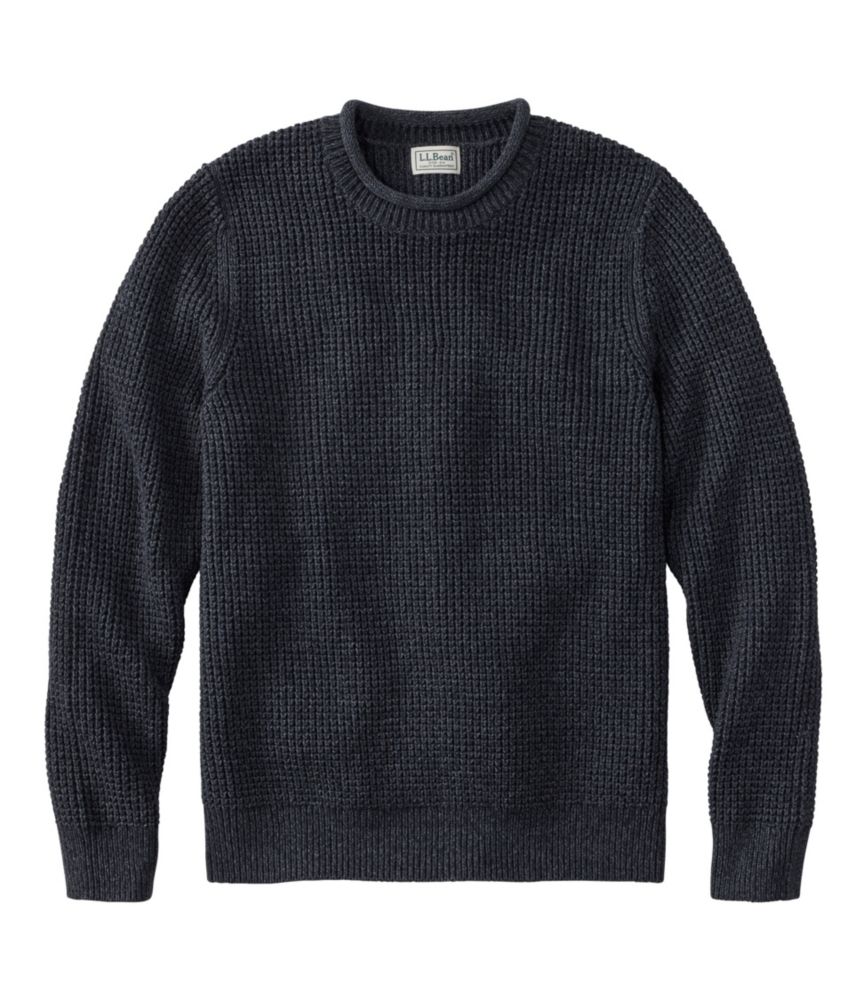 Men's L.L.Bean Organic Cotton Waffle Sweater, Rollneck Crew