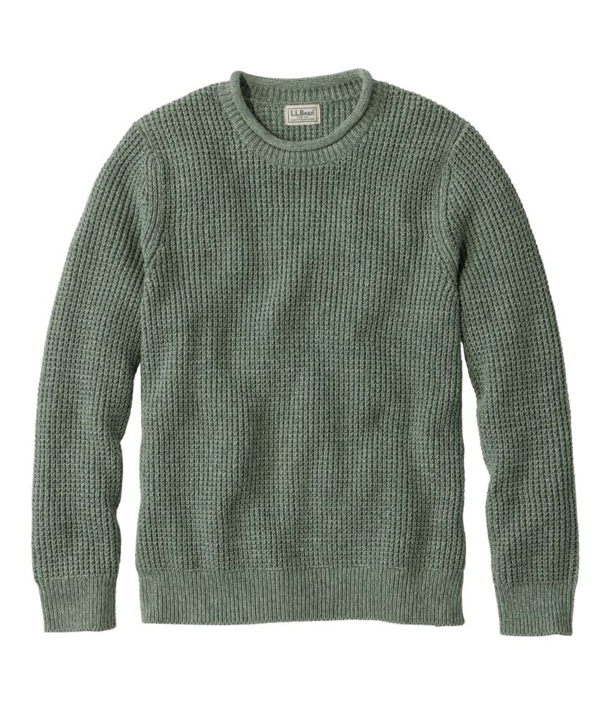 Men's L.L.Bean Organic Cotton Waffle Sweater, Rollneck Crew