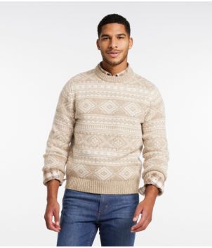 Men's Bean's Classic Ragg Wool Sweater, Crewneck, Fair Isle