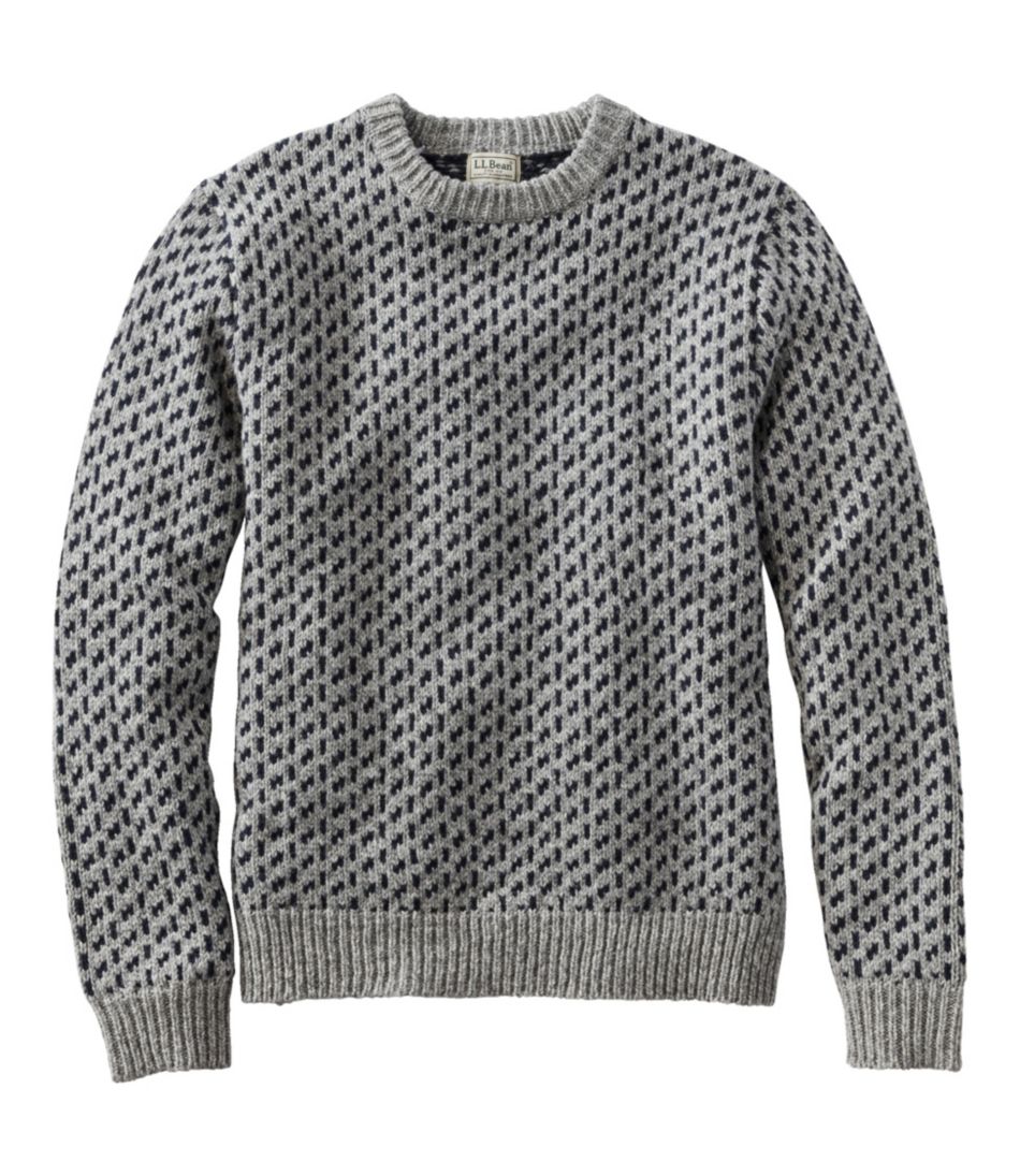 Men's Bean's Classic Ragg Wool Sweater, Crewneck, Fair Isle | Sweaters ...