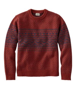 Men's Bean's Classic Ragg Wool Sweater, Crewneck, Fair Isle