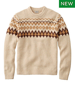 Men's Bean's Classic Ragg Wool Sweater, Crewneck, Fair Isle