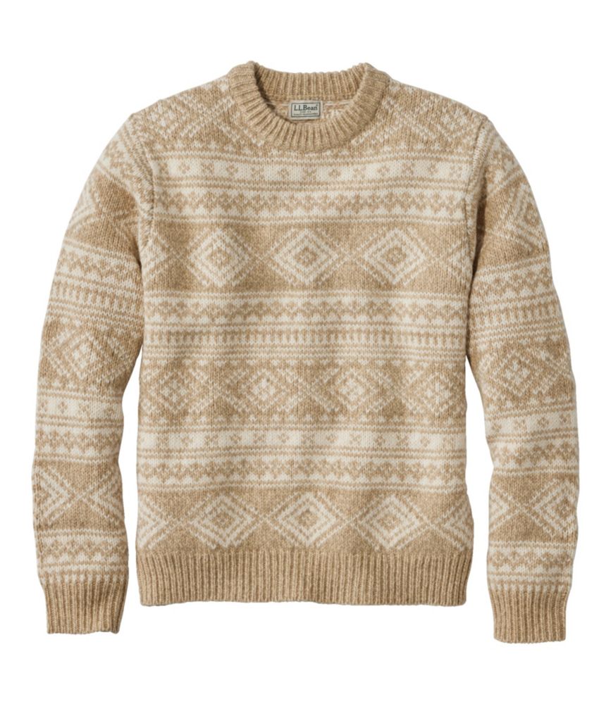 Men's Bean's Classic Ragg Wool Sweater, Crewneck, Fair Isle