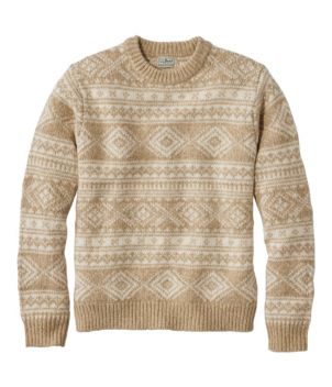 Men's Bean's Classic Ragg Wool Sweater, Crewneck, Fair Isle