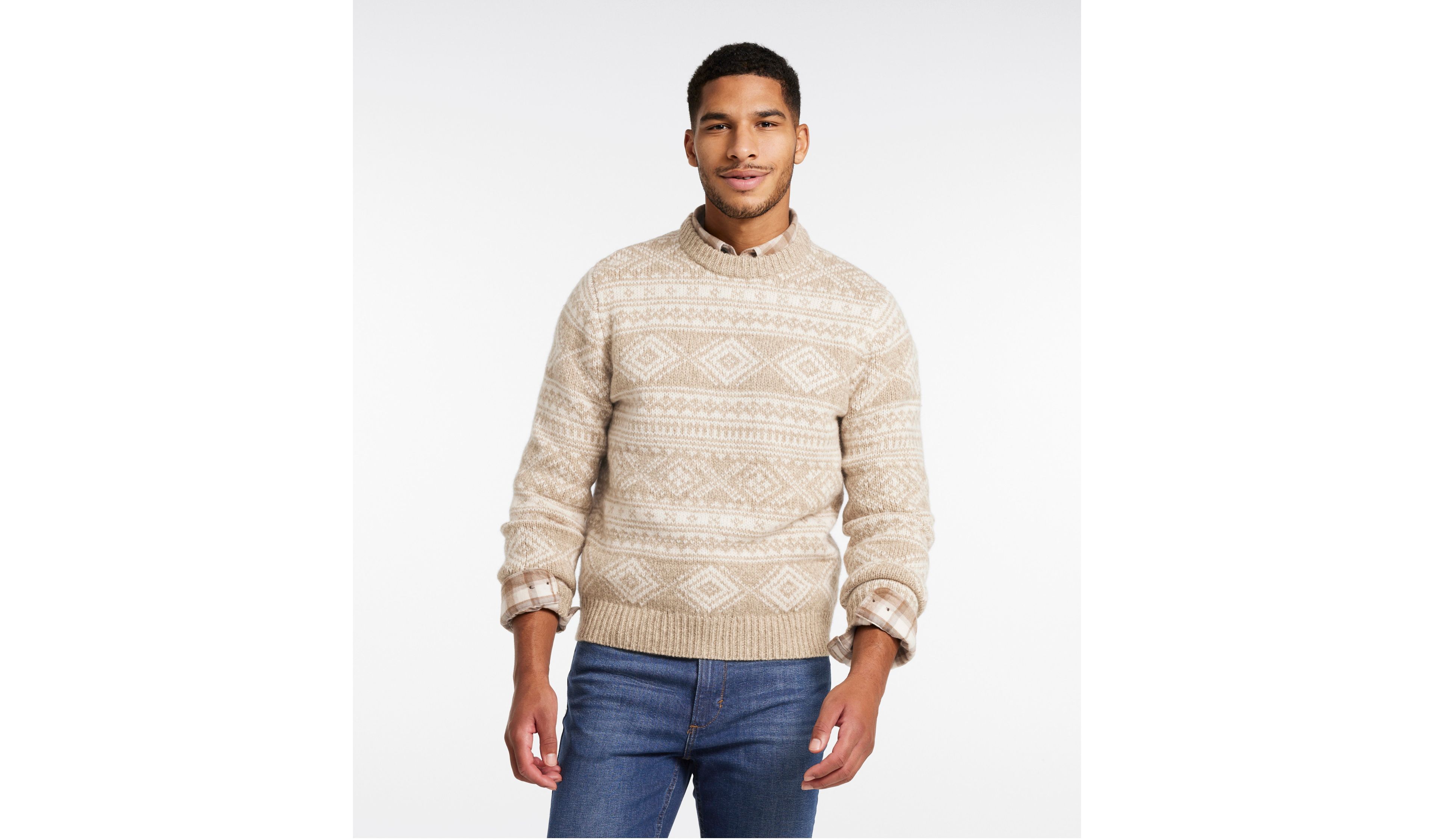 Men's Bean's Classic Ragg Wool Sweater, Crewneck, Fair Isle
