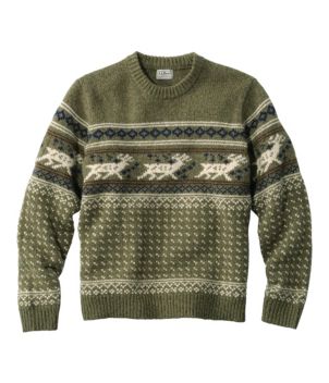 Men's Bean's Classic Ragg Wool Sweater, Crewneck, Fair Isle