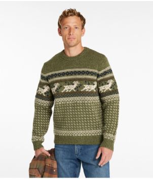 Men's Bean's Classic Ragg Wool Sweater, Crewneck, Fair Isle
