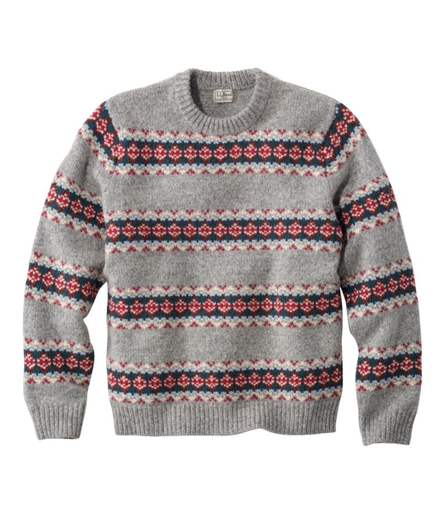 Men s Bean s Classic Ragg Wool Sweater Crewneck Fair Isle