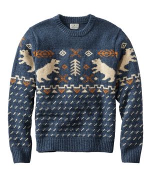 Men's Bean's Classic Ragg Wool Sweater, Crewneck, Fair Isle