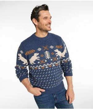 Men's Bean's Classic Ragg Wool Sweater, Crewneck, Fair Isle