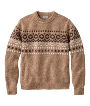 Men's Bean's Classic Ragg Wool Sweater, Crewneck, Fair Isle