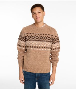 Men's Bean's Classic Ragg Wool Sweater, Crewneck, Fair Isle