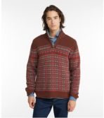 Men's L.L.Bean Organic Cotton Sweater, Quarter-Zip, Fair Isle