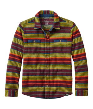 Men's Bean's Sweater Fleece Shirt Jac, Print