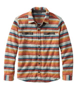 Men's Bean's Sweater Fleece Shirt Jac, Print